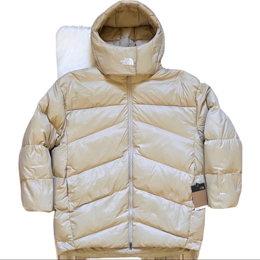 NWT The North Face Women’s Palomar Down Parka Coat Jacket relaxed fit Khaki  L - Picture 9 of 14